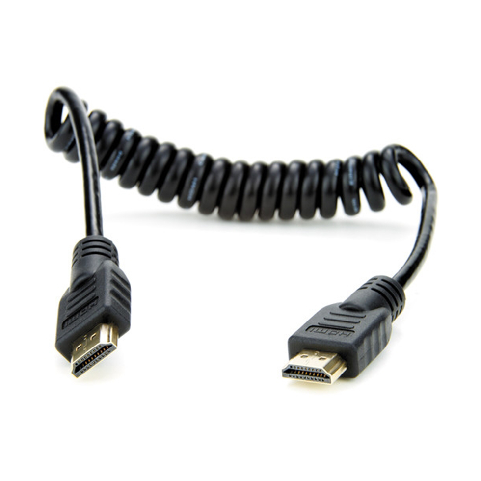 Coiled Mini HDMI to Full HDMI Cable 30 см витой кабель Atomos