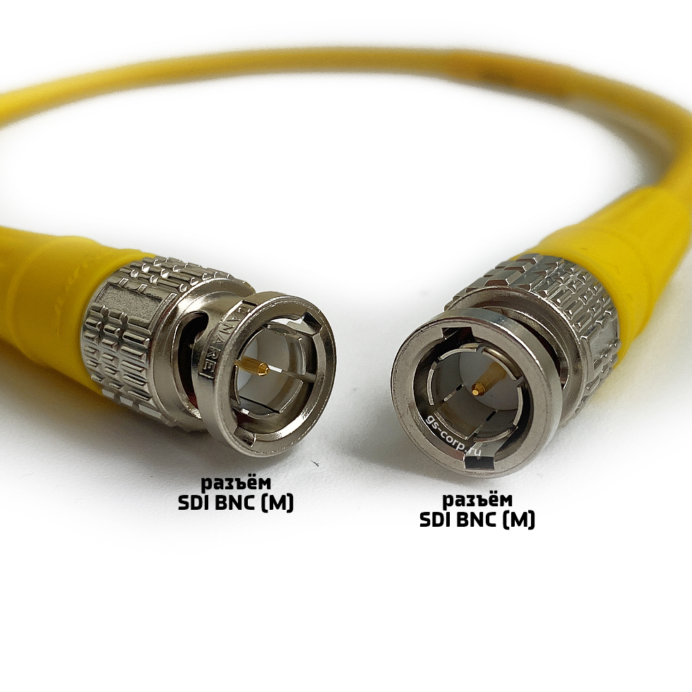 12G SDI BNC-BNC (mob) (yellow) 0,6 метра мобильный/сценический кабель (желтый) GS-PRO