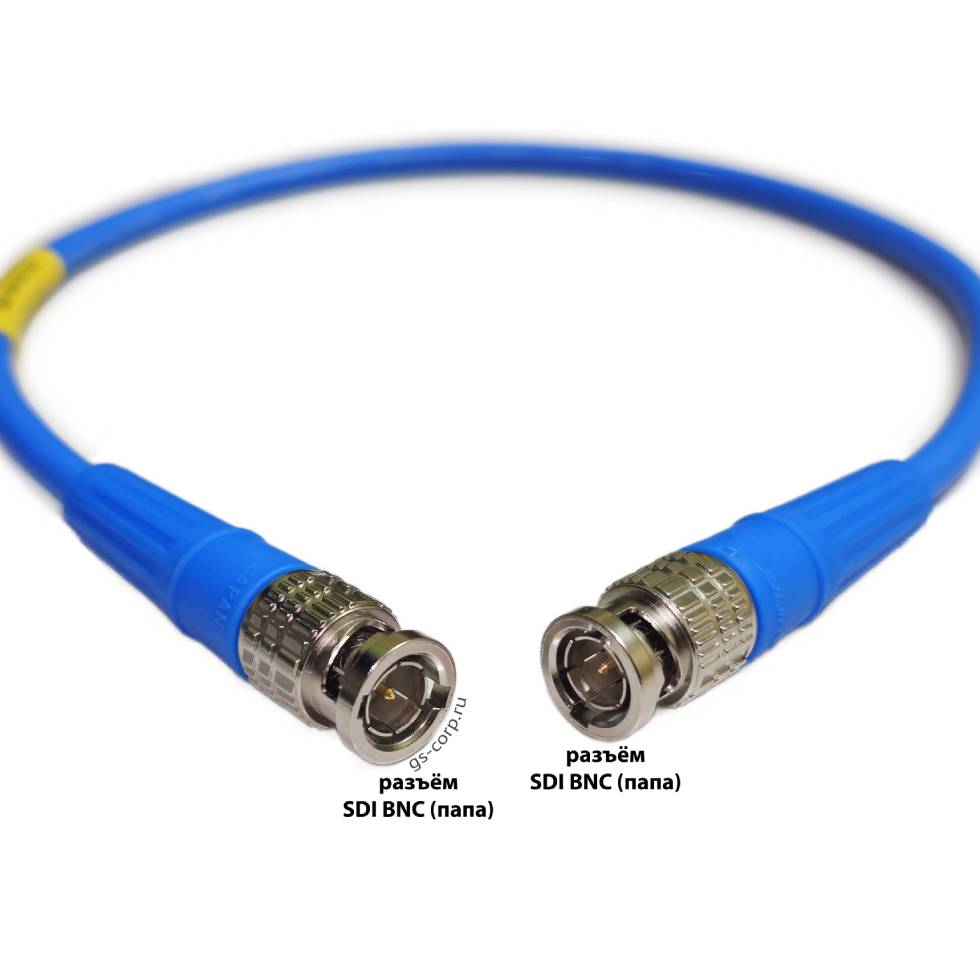 12G SDI BNC-BNC (mob) (blue) 0,6 метра мобильный/сценический кабель (синий) GS-PRO