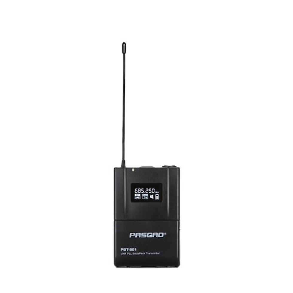 PBT-801 поясной передатчик в комплекте петличный микрофон (514-542Mhz) Pasgao