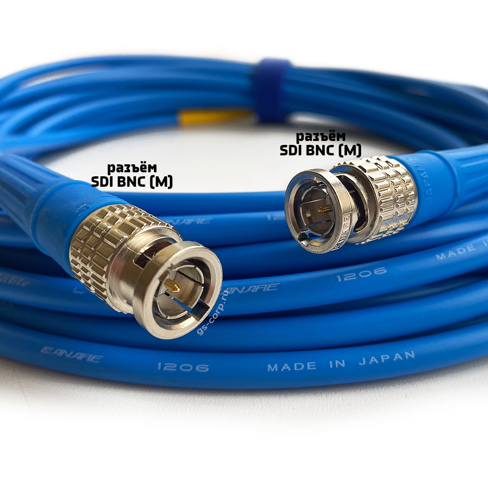 12G SDI BNC-BNC (mob) (blue) 8 метров мобильный/сценический кабель (синий) GS-PRO