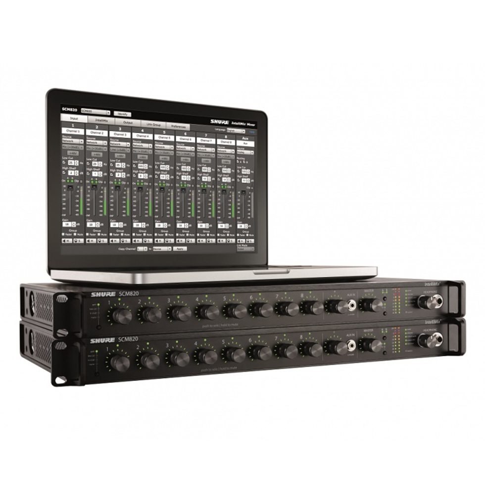 SCM820E-DAN-DB25 автоматический микрофонный микшер Shure