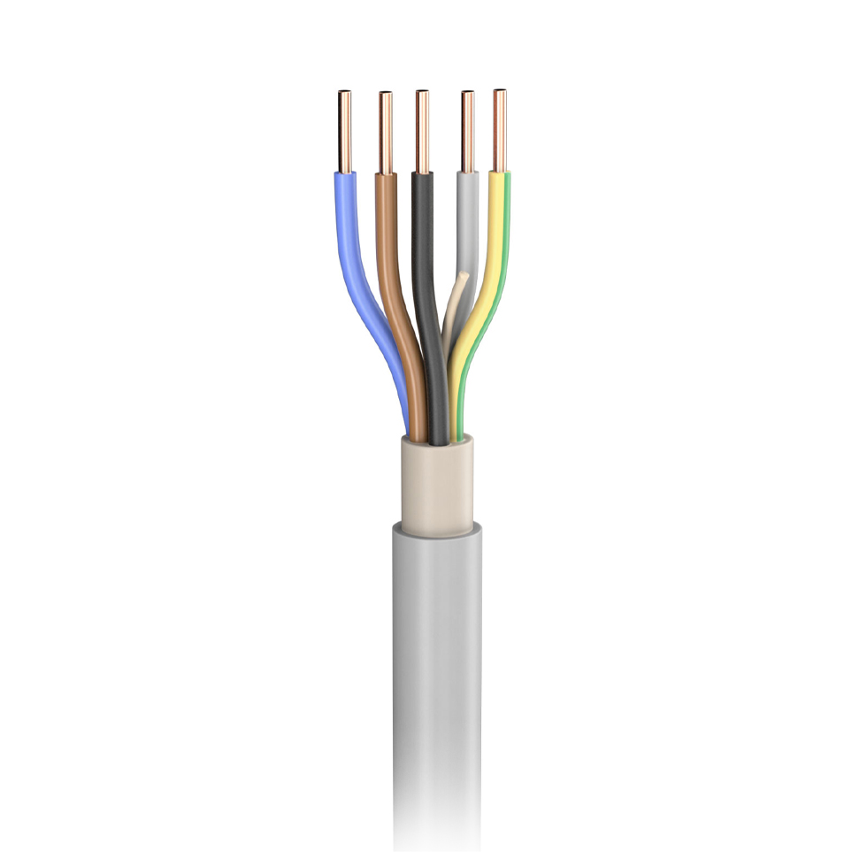 NYM-J конструкция: 5 х 1,5 кв. мм силовой кабель Sommer Cable