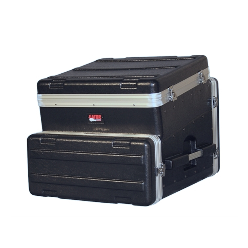 GRC-10X4 рэковый кейс,пластик,черный,10U верх, 4U низ, компактный, легкий доступ к кабелям Gator