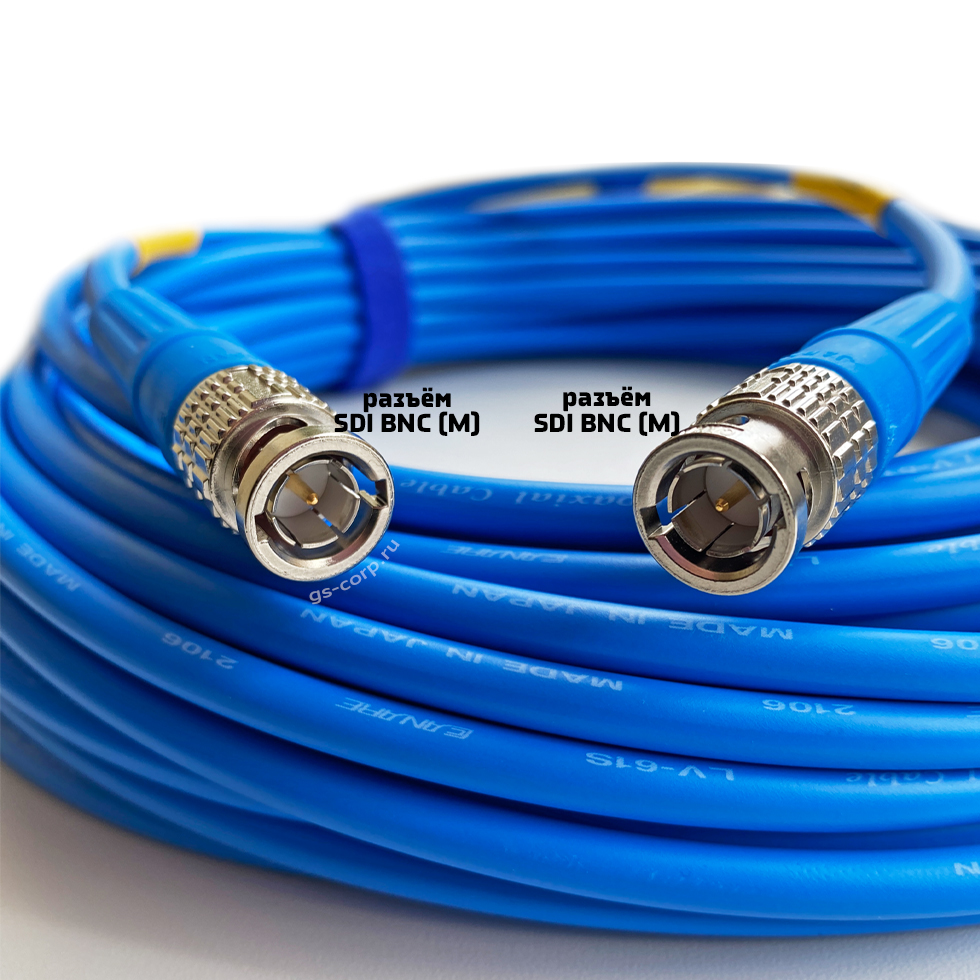 12G SDI BNC-BNC (mob) (blue) 30 метров мобильный/сценический кабель (синий) GS-PRO