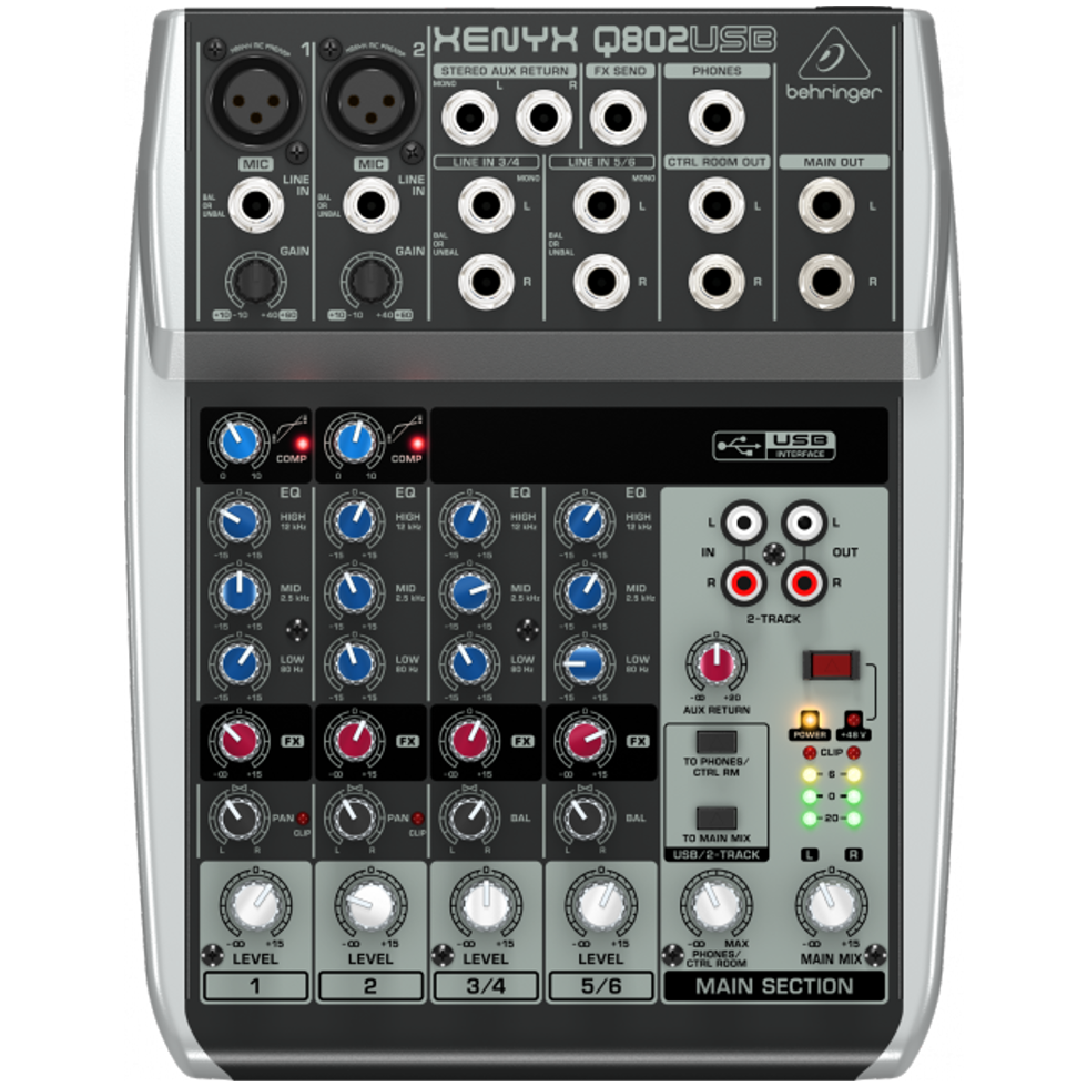 Q802USB аналоговый микшер Behringer