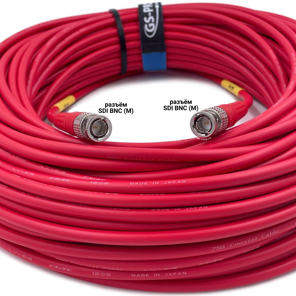6G SDI BNC-BNC (mob) (red) 45 метров мобильный/сценический кабель (красный) GS-PRO