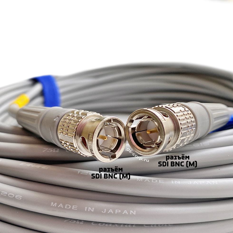 12G SDI BNC-BNC (mob) (grey) 30 метров мобильный/сценический кабель (серый) GS-PRO