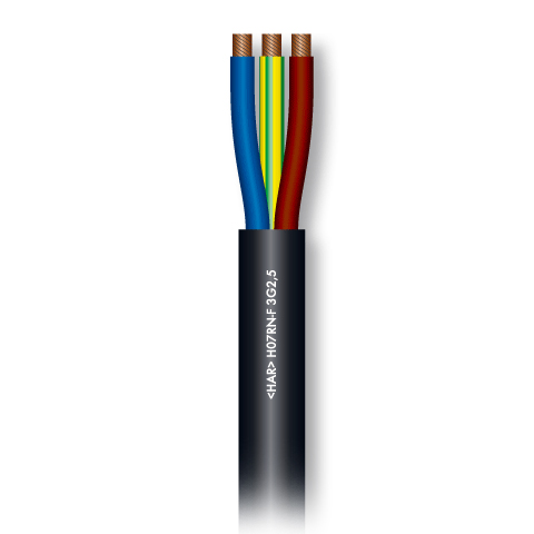SC-RUBBERFLEX 3х2,5 силовой кабель H07RN-F, 3х2,5 мм², чёрный Sommer Cable