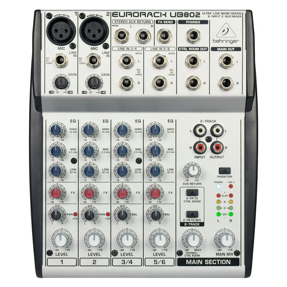 EURORACK UB802 микшерный пульт Behringer