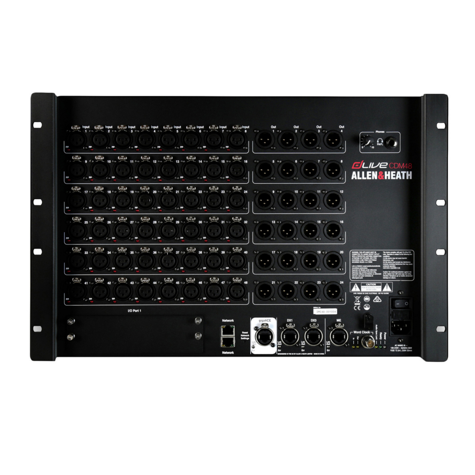 DLIVE-CDM48U (dLive CDM48U) цифровой микшерный модуль, 48 мик./лин.входов, 24 лин.вых Allen&Heath