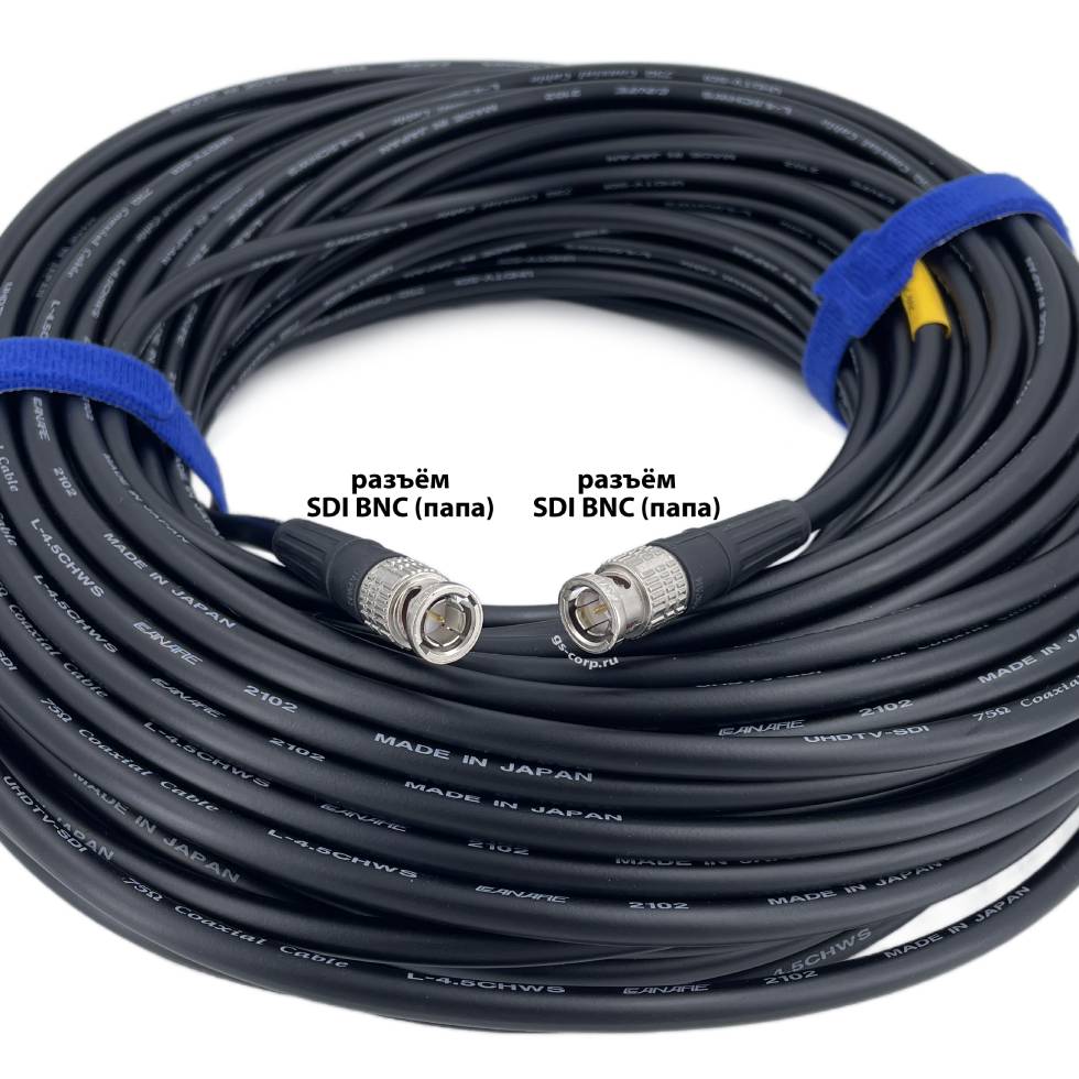 12G SDI BNC-BNC (mob) (black) 30 метров мобильный/сценический кабель (черный) GS-PRO