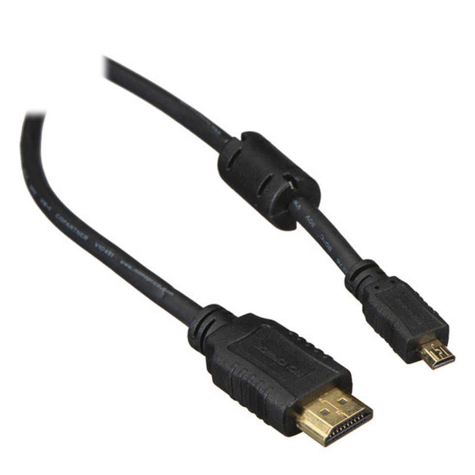 11-0076 (Type D) Micro HDMI Male to (Type A) Full HDMI Male Cable кабель Teradek
