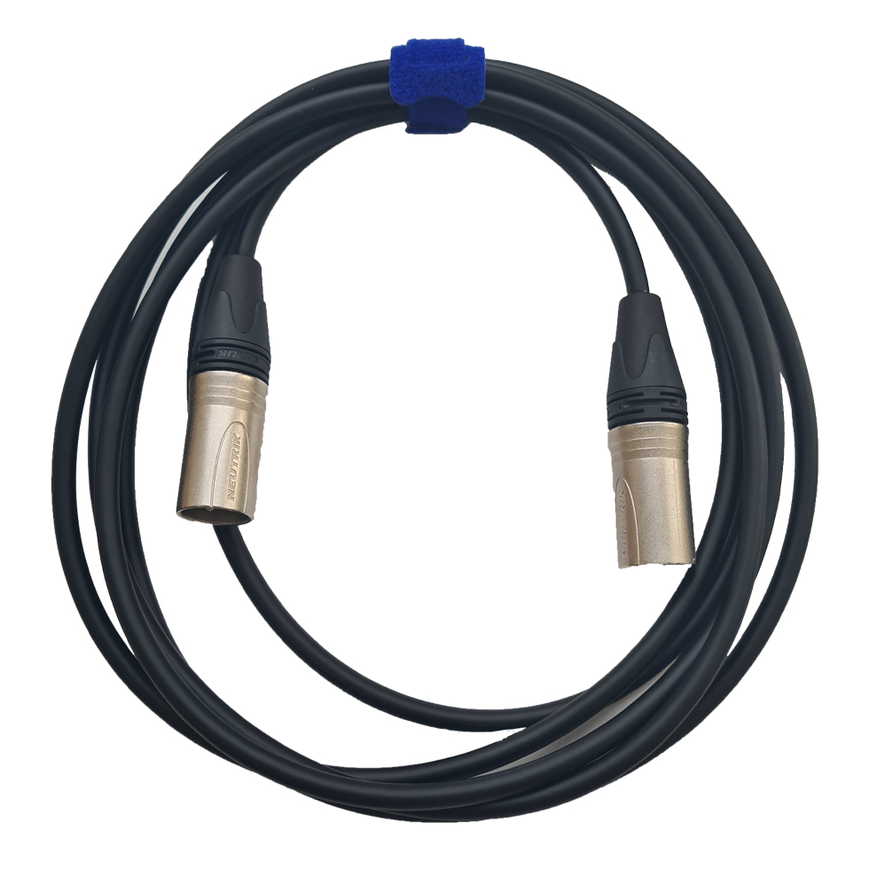 XLR3M-XLR3M (black) 7,5 метров кабель (черный) GS-PRO