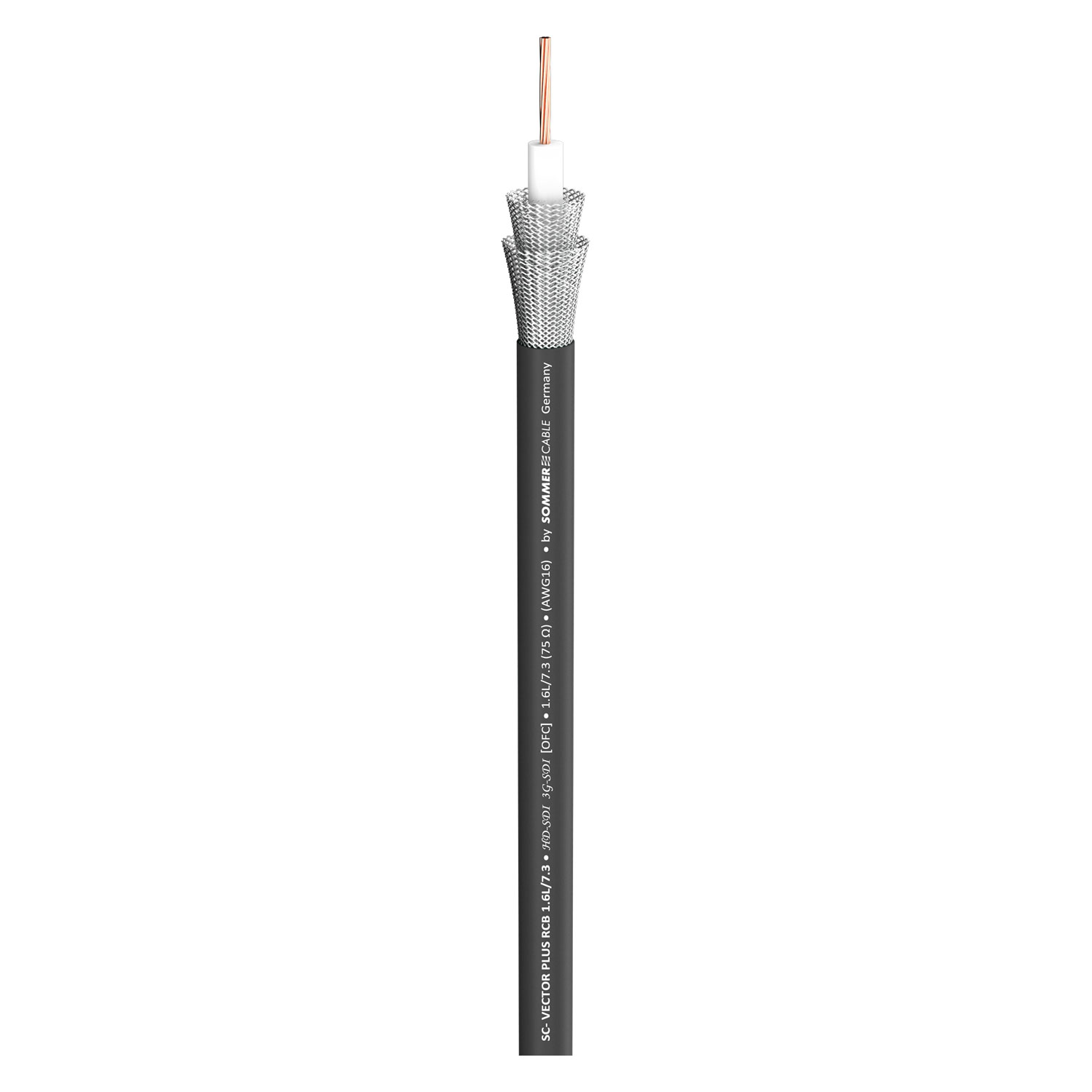 SC-VECTOR PLUS RCB MOBILE 1.6L/7.3 PVC BLK коаксиальный видео кабель Sommer Cable