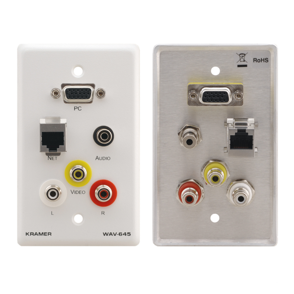 WAV-645/US(G) настенная панель-переходник  Kramer