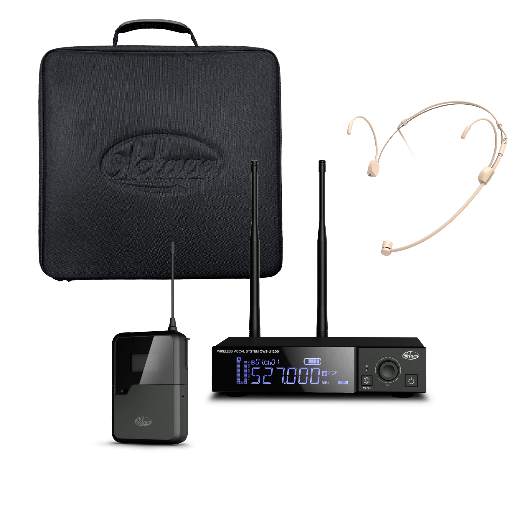 OWS-U1200D01 plus радиосистема с головным микрофоном в кейсе Октава