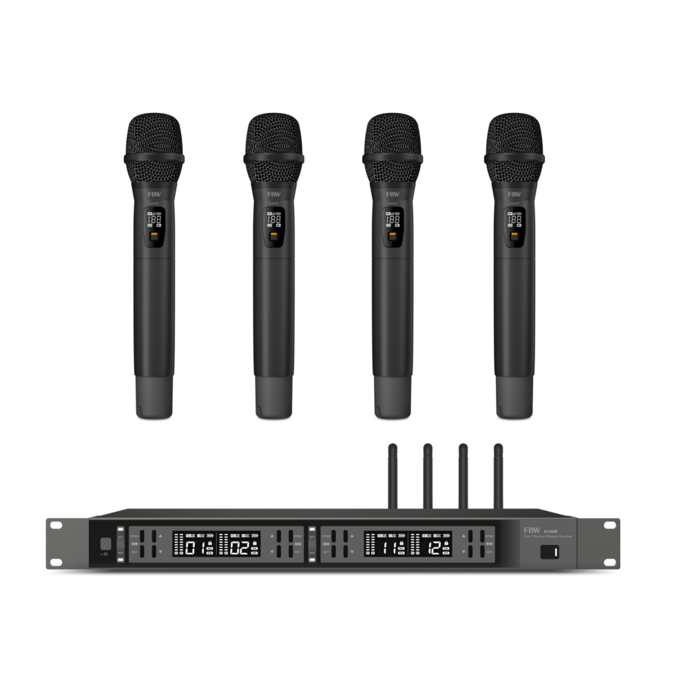 A4-VOCAL1 вокальная радиосистема: приёмник A140R2 + 4 ручных передатчика A101HT FBW