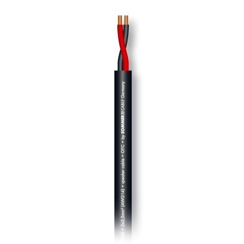 SC-MERIDIAN MOBILE SP225 PUR Master-Blend акустический кабель, 2x2,5 мм², PUR, чёрный Sommer Cable