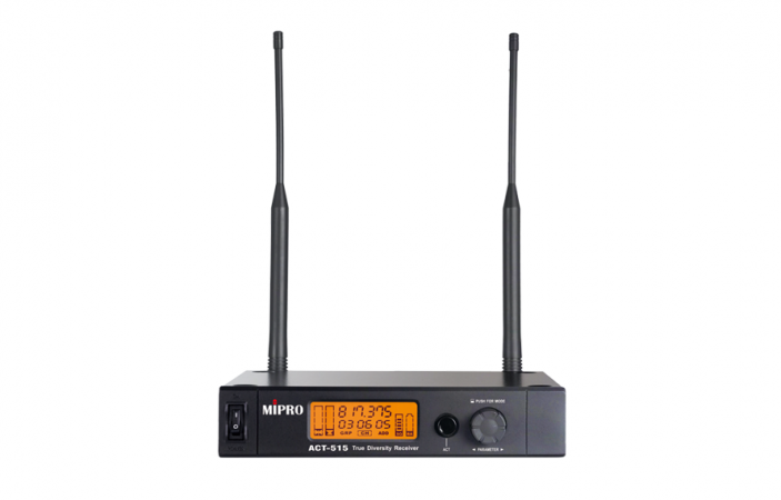 ACT-515 одноканальный полурэковый 1/2U узкополосный UHF приёмник MIPRO