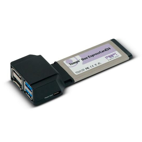 Tempo Duo ExpressCard/34 адаптер ExpressCard/34 2.0 с портами 6Gb eSATA и USB 3.0 Sonnet