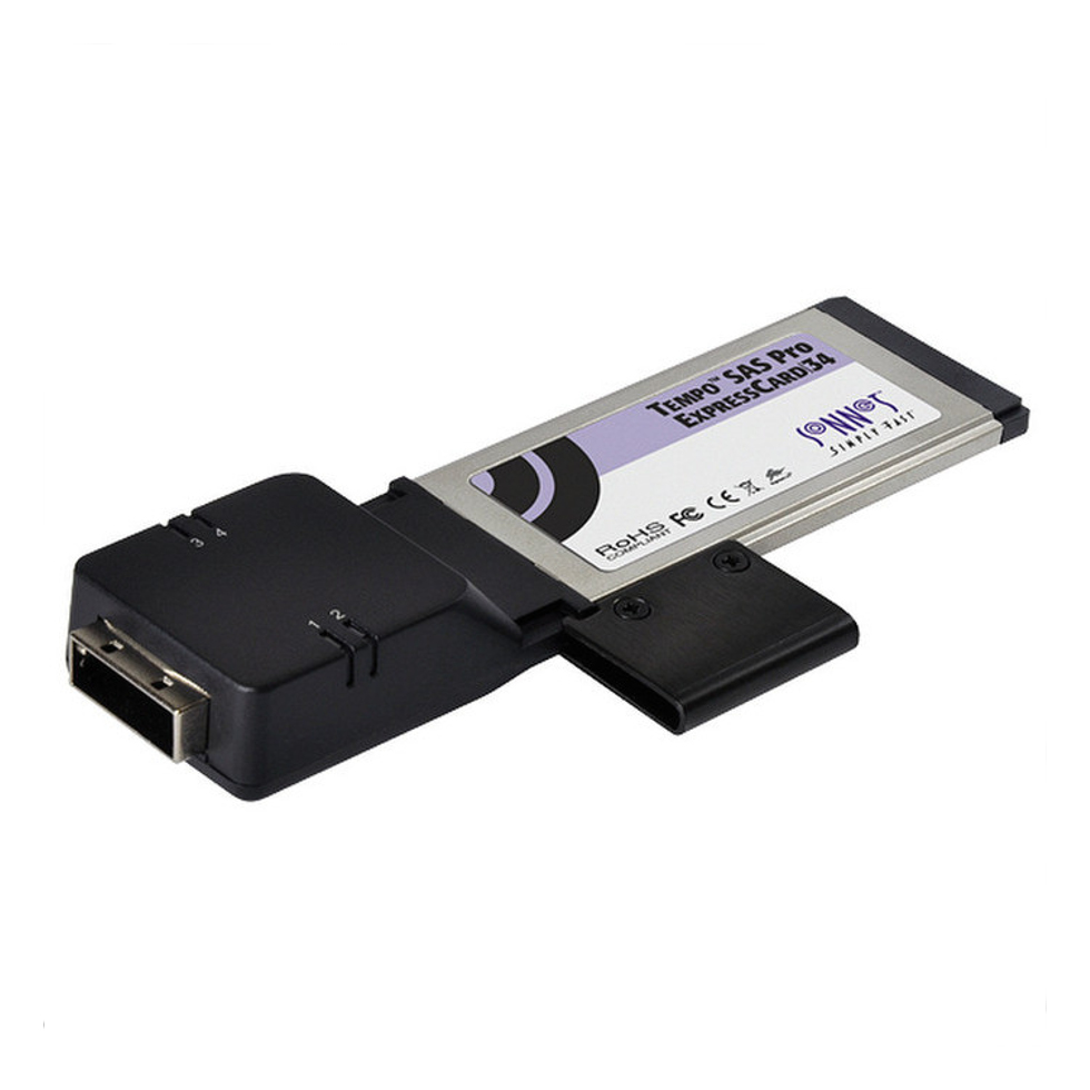 Tempo SAS Pro ExpressCard/34 хост-адаптер ExpressCard/34 с 4-мя портами SAS Sonnet