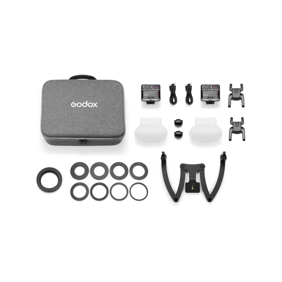 MF12-DK2 комплект импульсных осветителей для макросъемки Godox