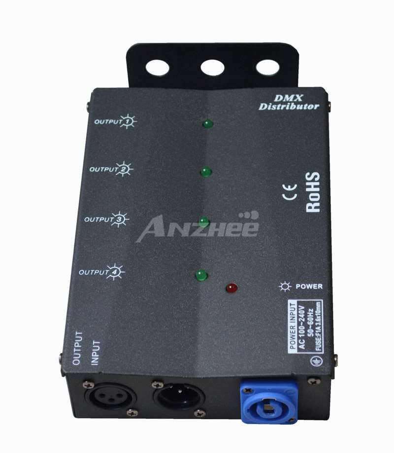DMX Splitter 4 оптический 4-канальный сплиттер DMX-сигнала Anzhee