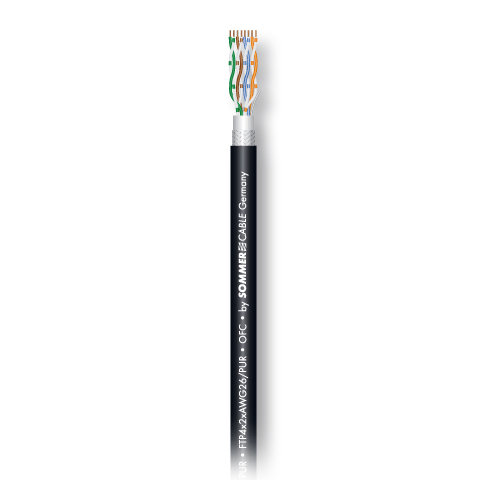 SC-MERCATOR CAT.5 PUR BLK кабель витая пара, AWG26, чёрный Sommer Cable