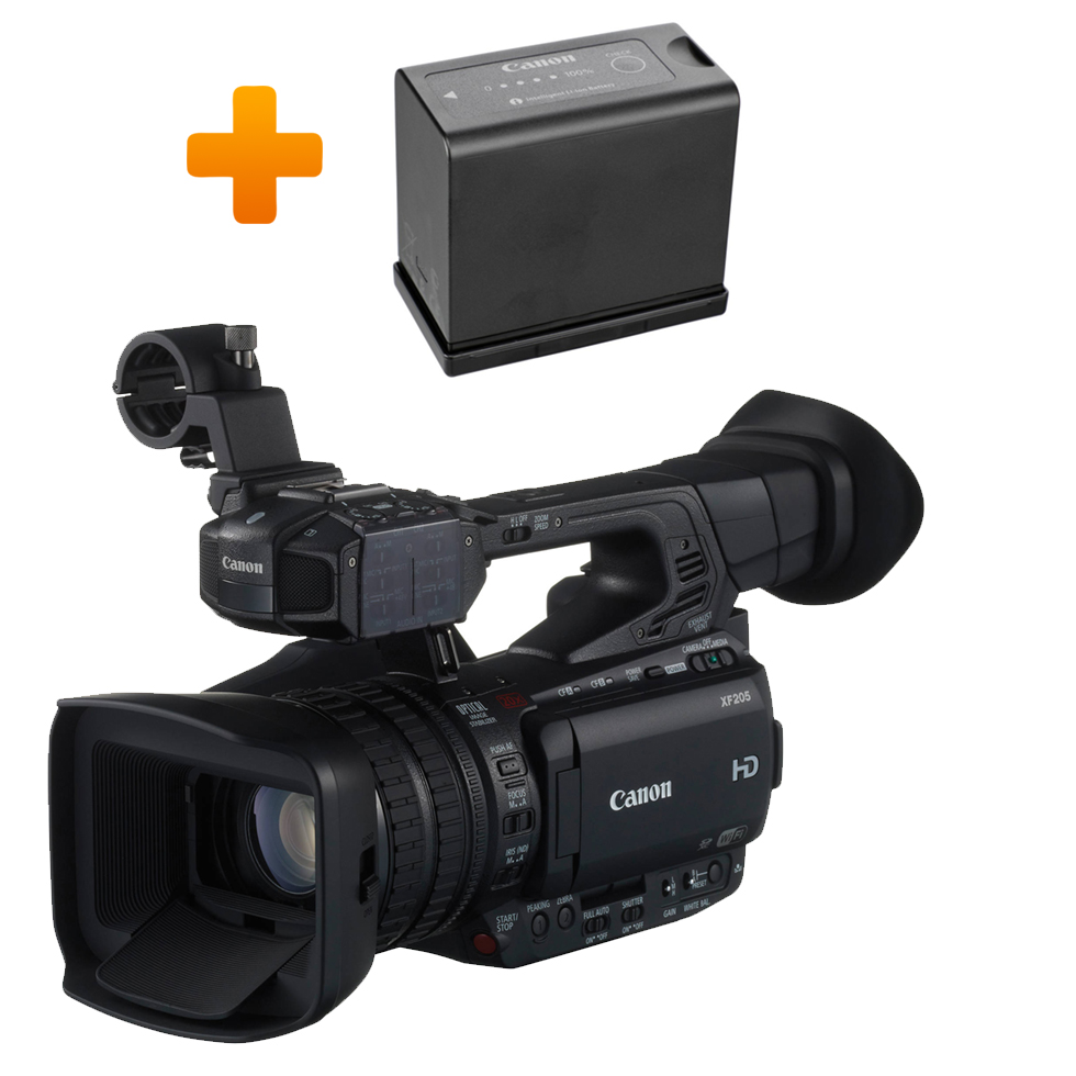 Canon XF205 + Canon BP-975 камера и дополнительный аккумулятор Комплект