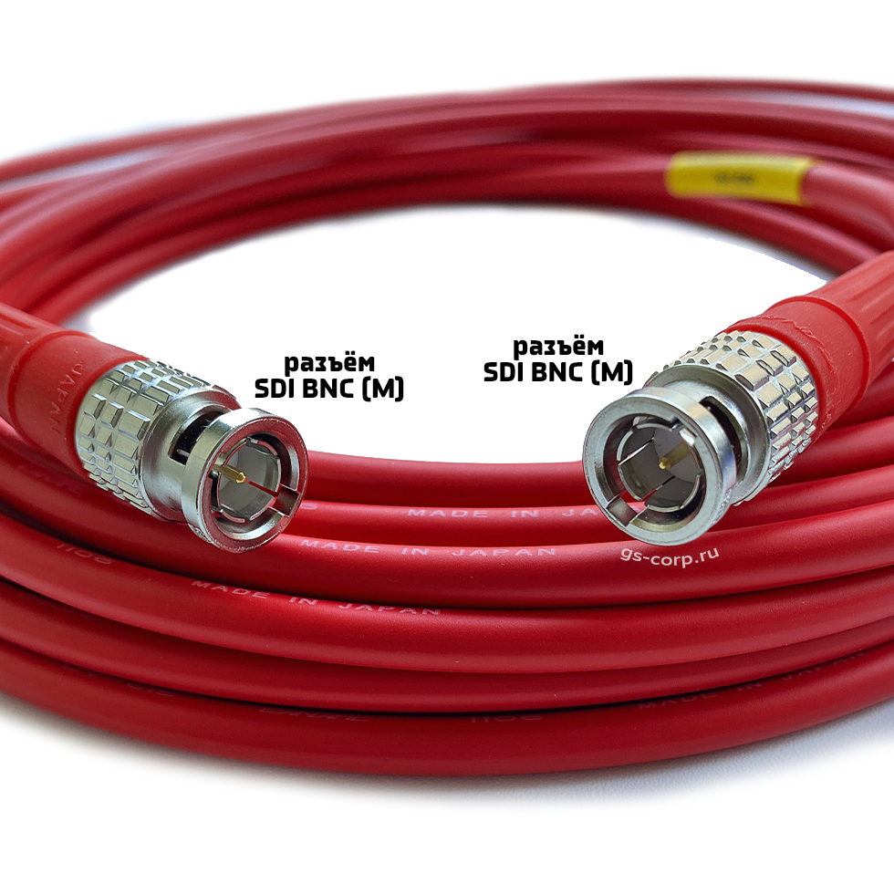 12G SDI BNC-BNC (mob) (red) 7 метров мобильный/сценический кабель (красный) GS-PRO