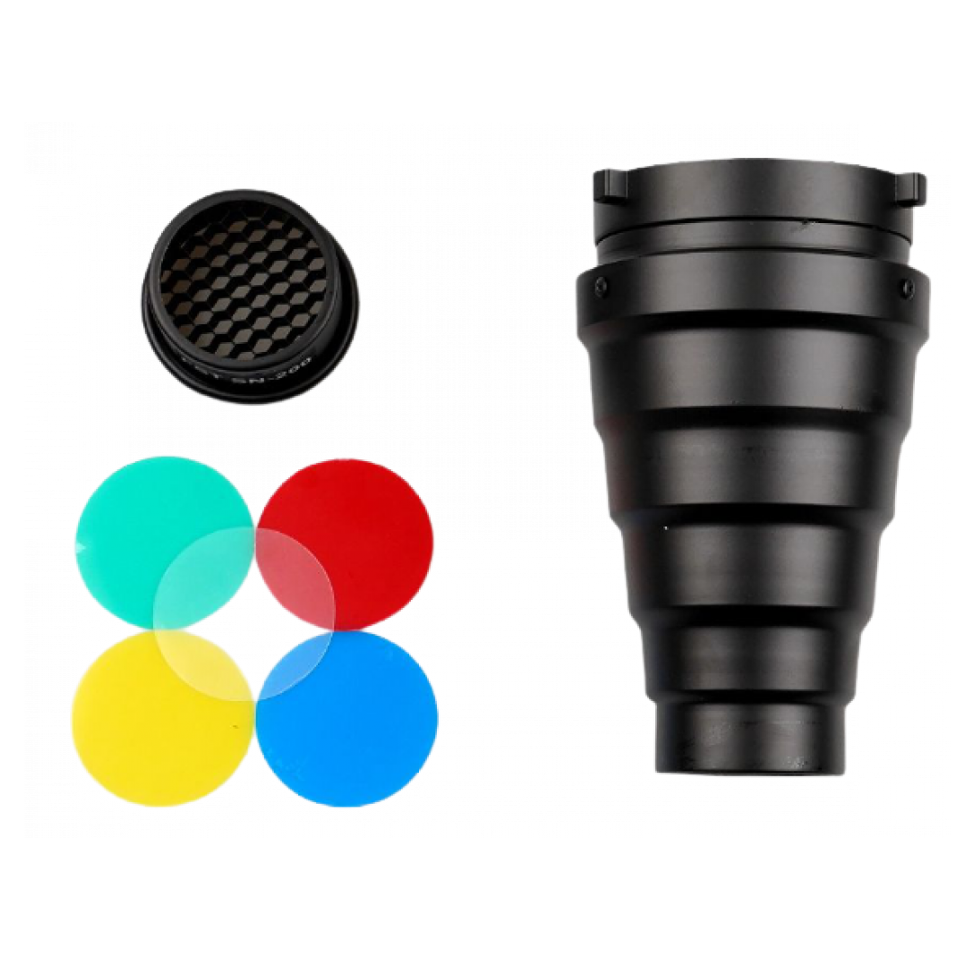 SN-200 насадка узкоугольная с сотой и цветными фильтрами FST