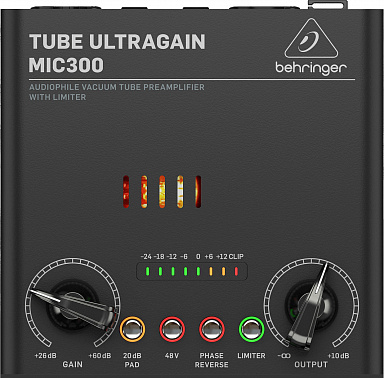 MIC300 ламповый микрофонно-линейный предусилитель Behringer