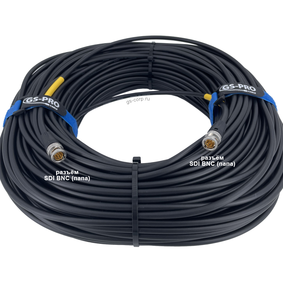 3G SDI BNC-BNC (mob) (black) 80 метров мобильный/сценический кабель (черный) GS-PRO GS-PRO