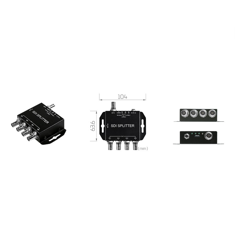 4 x 1x4 SDI Splitter четырех канальный SDI сплиттер YUAN