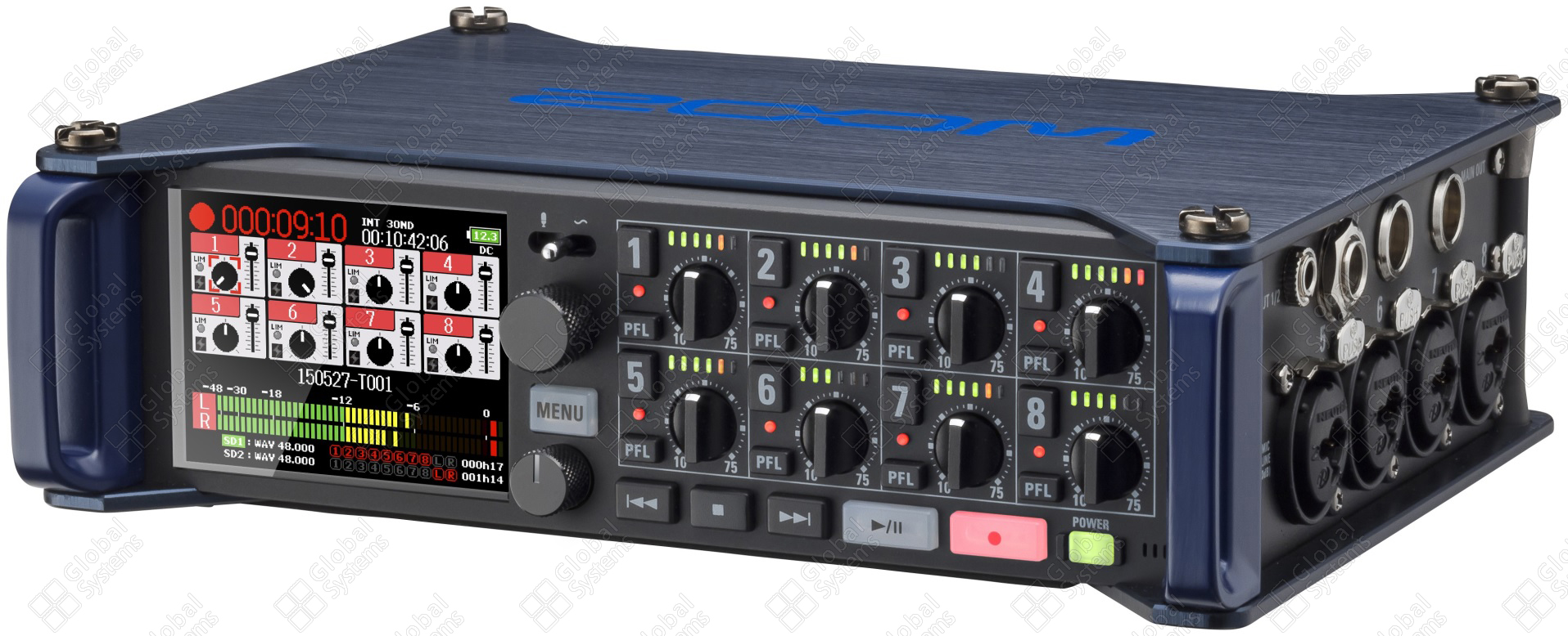 F8 портативный 10-трековый рекордер Zoom