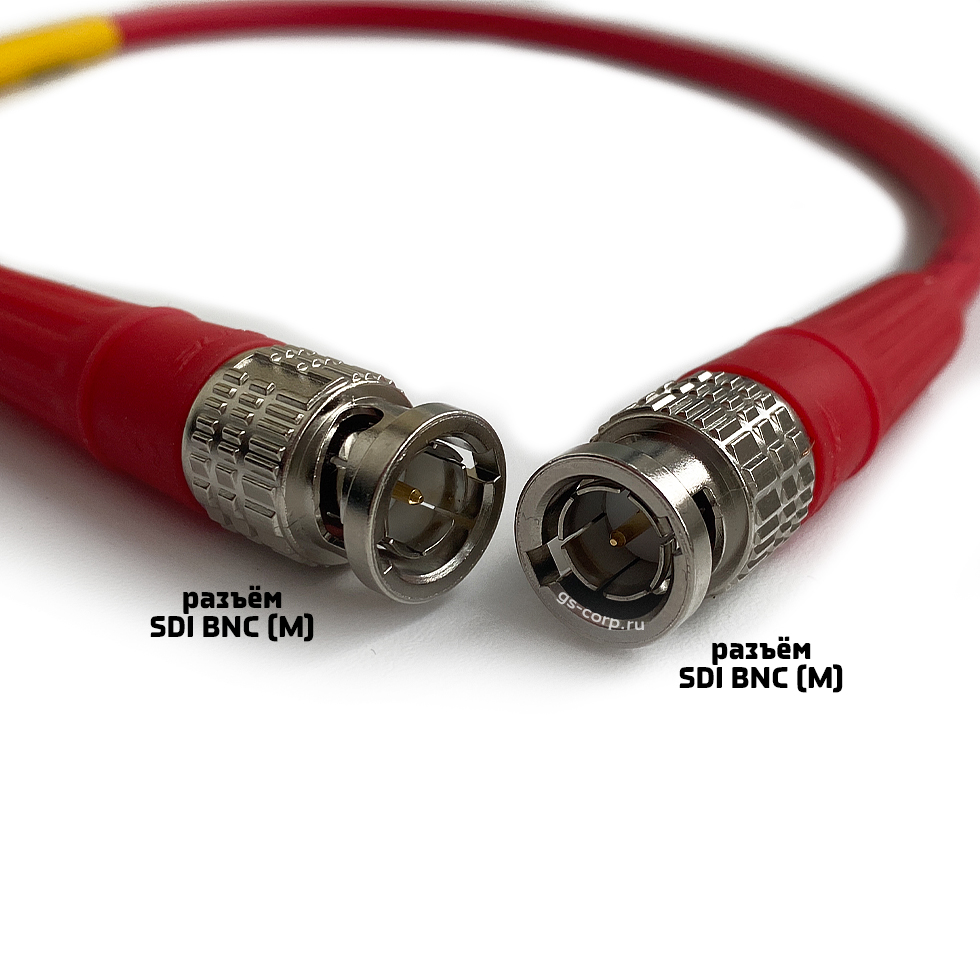 12G SDI BNC-BNC (mob) (red) 0,5 метра мобильный/сценический кабель (красный) GS-PRO