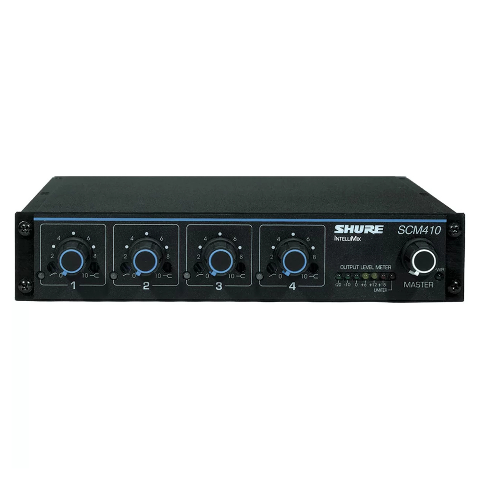 SCM410E 4-канальный микрофонный микшер Shure
