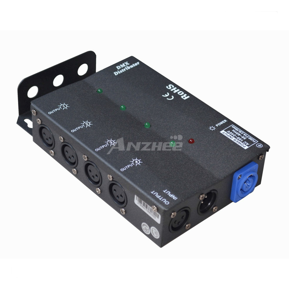 DMX Splitter 2 оптический 4-канальный сплиттер DMX-сигнала Anzhee