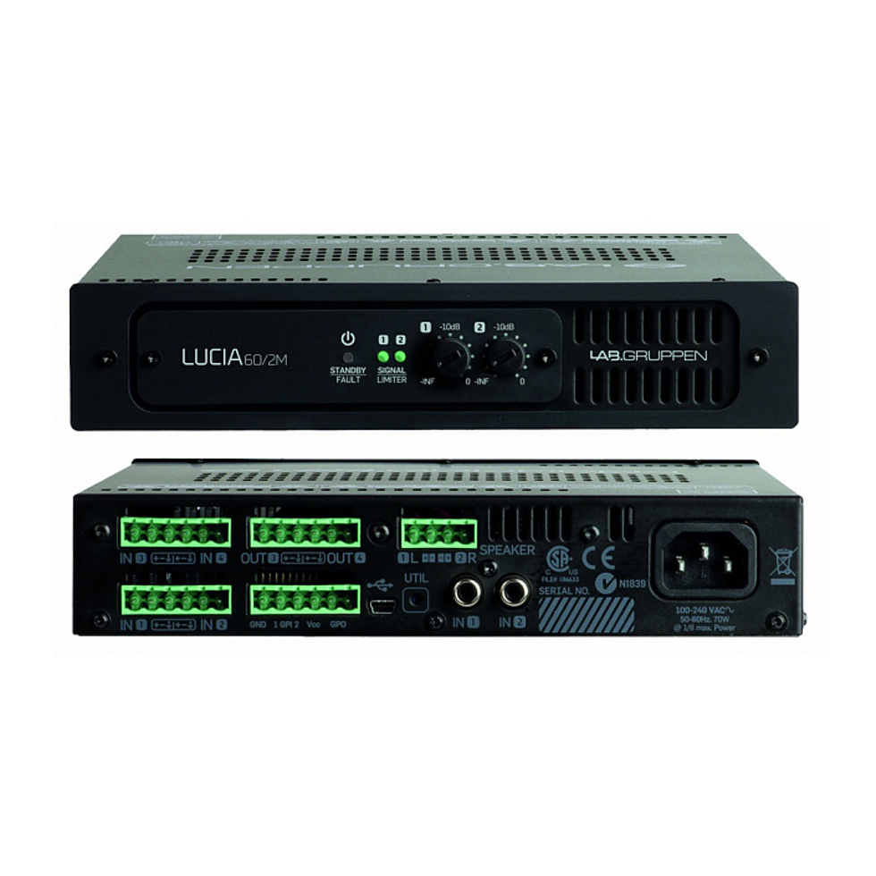 LUCIA 60/2M инсталляционный усилитель Lab.gruppen
