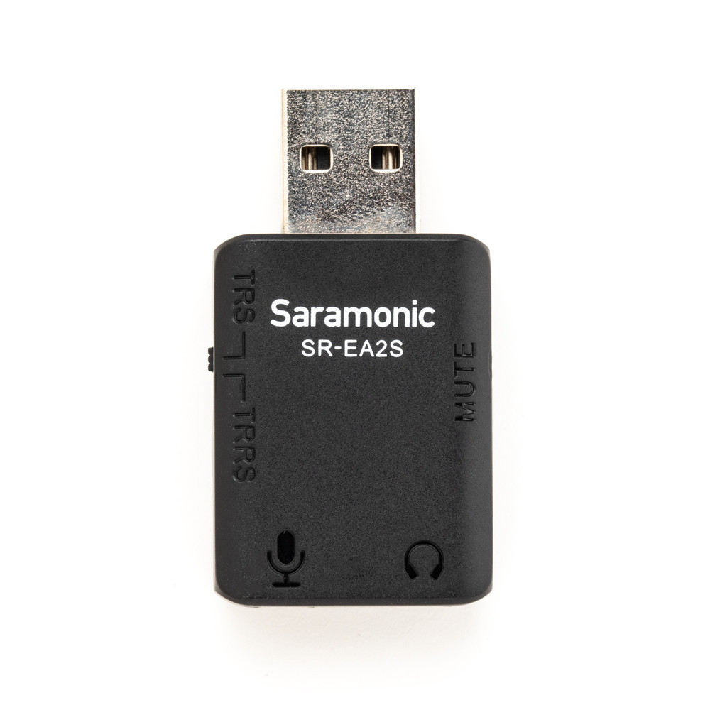 SR-EA2S аудио адаптер TRS/TRRS - USB-A, вход  TRS/TRRS, выход 3.5мм гнездо и USB-A Saramonic