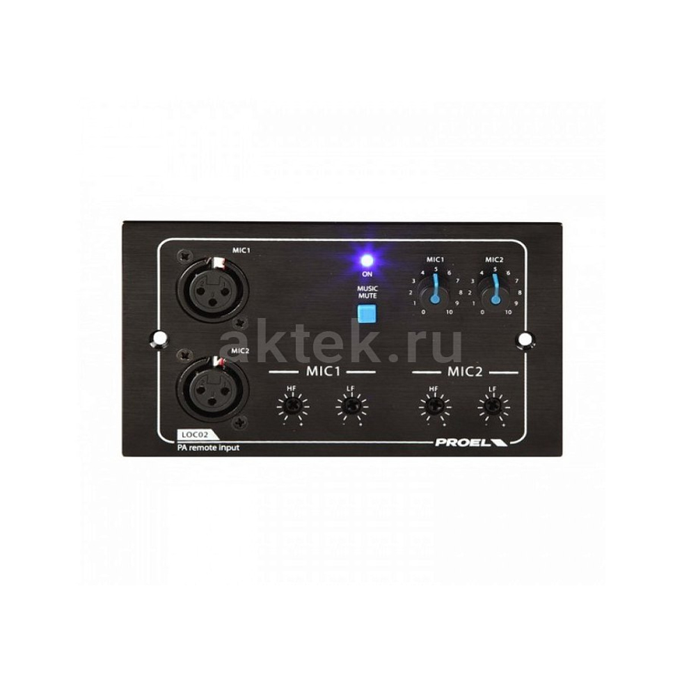 LOC02 настенная панель, два микрофонных входа XLR3 Proel