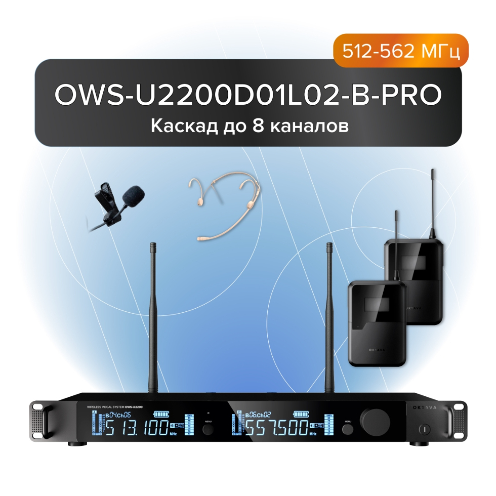 OWS-U2200D01L02-B PRO радиосистема с передатчиками Октава