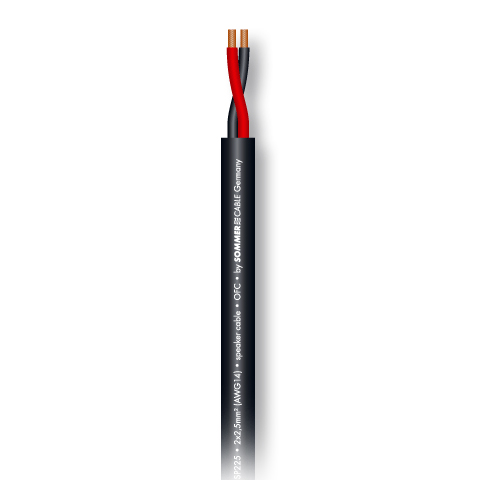 SC-MERIDIAN SP225 FRNC BLK акустический кабель, 2x2,5 мм², FRNC, чёрный Sommer Cable