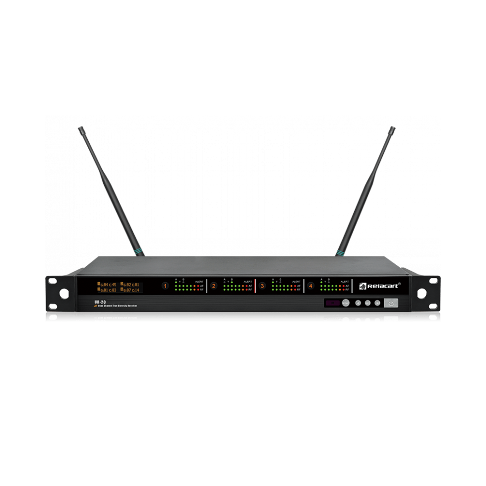 UR-2Q 4-канальный приёмник радиосистемы с Dante Relacart