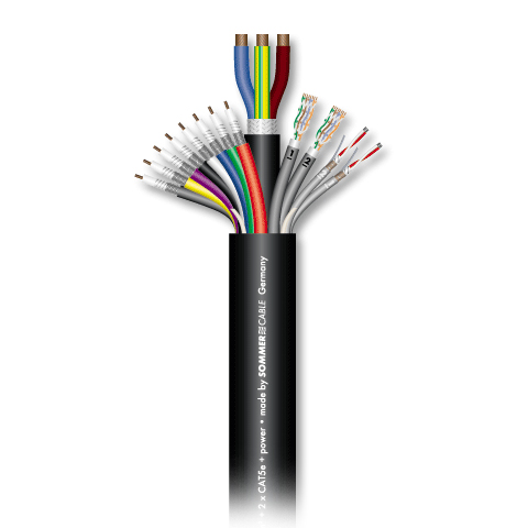 SC-TRANSIT MC 8232 комбинированный кабель (видео+аудио+CAT.5+питание), чёрный Sommer Cable