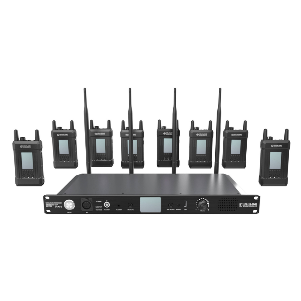 Syscom 1000T ( 8 beltpacks) беспроводной интерком с Tally Hollyland