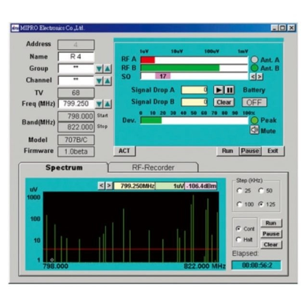 MIPRO DVU программное обеспечение для управления c ПК приемниками MIPRO