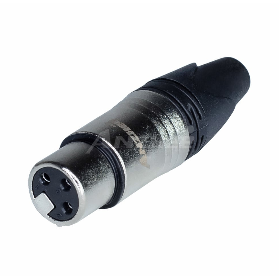 XLR-F SILVER 3 – х контактный кабельный разъем типа XLR "мама" Anzhee