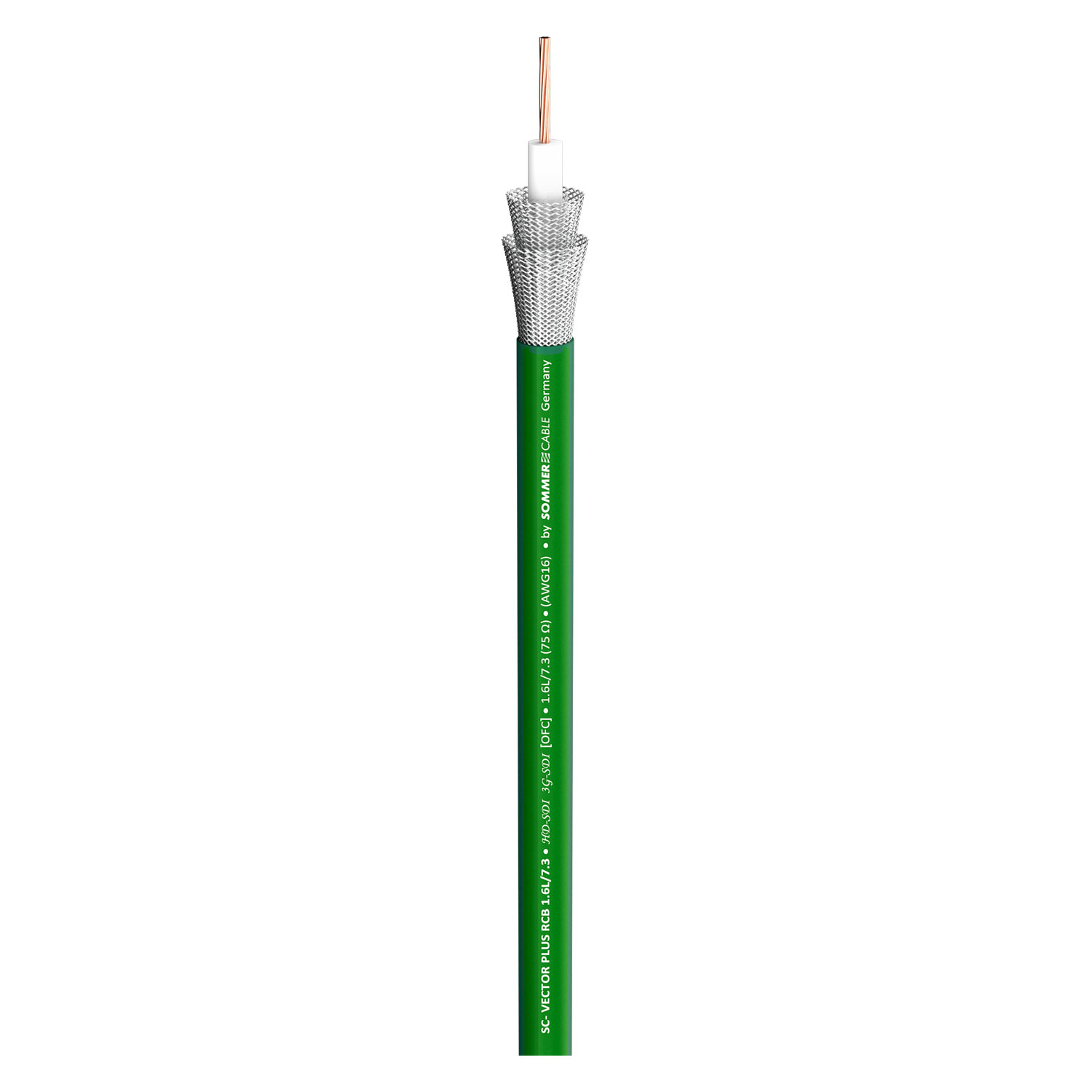 SC-VECTOR PLUS RCB MOBILE 1.6L/7.3 75 Ом 3G-SDI /UHD, зеленый коаксиальный видео кабель Sommer Cable